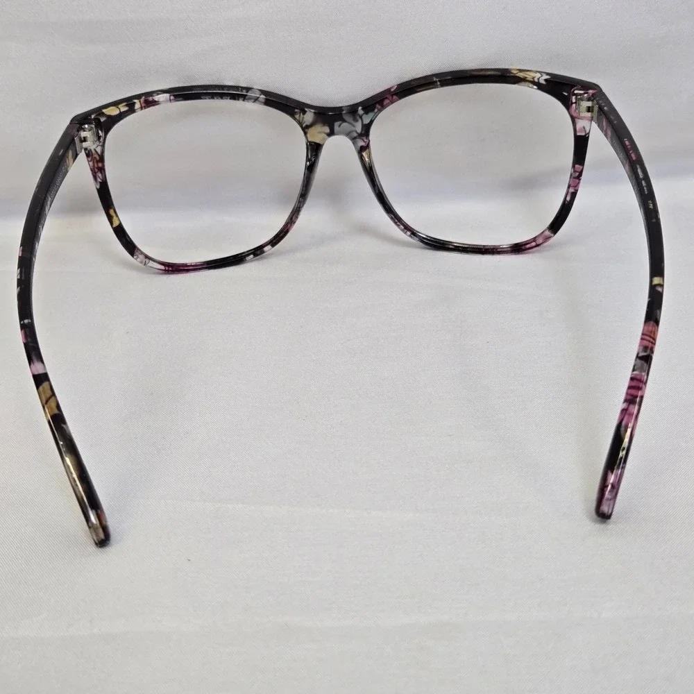 Foster Grant Floral Plastic Eyeglass‎ Frames, Black, 57017-143
